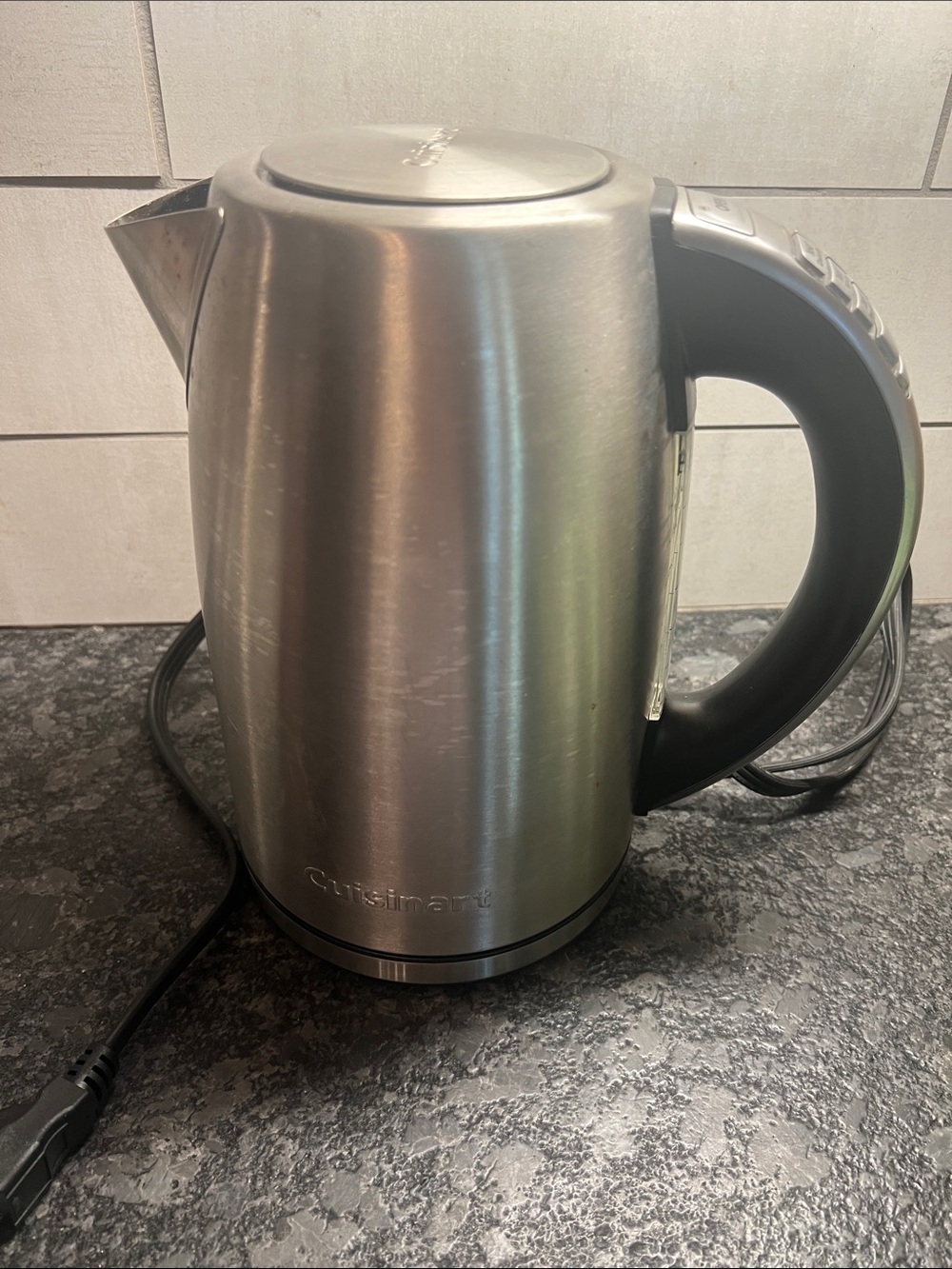 Cuisinart Brushed Stainless Perfect Temp Electric Kettle Black Handle 1.7 ltr